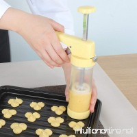 Ourokhome Cookie Press Icing Gun - Biscuit Maker with 16 Discs and 6 Cake Decoration Tips (Yellow) - B07DB5TFG1